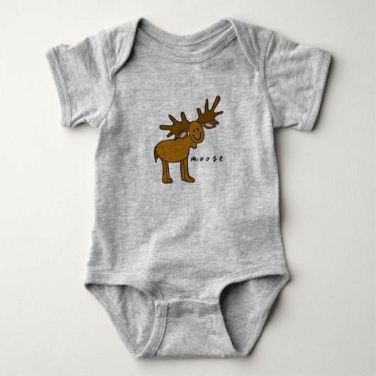 Moose Baby Bodysuit oder One-Piece (keine Basis) Strampler (Vorderseite)