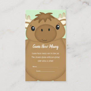 Moose Baby Dusche Green Begleitkarte
