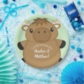 Moose Baby Dusche Green Pappteller (Party)
