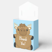 Moose Baby Shower Blue Boy Geschenkschachtel (Geöffnet)