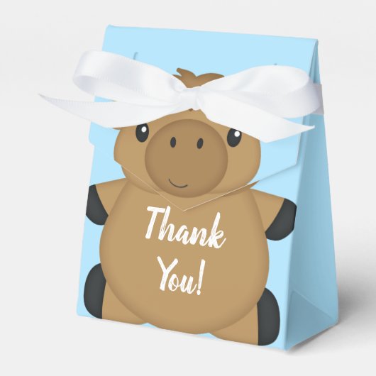 Moose Baby Shower Blue Boy Geschenkschachtel (Vorderseite)
