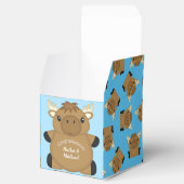 Moose Baby Shower Blue Boy Geschenkschachtel (Geöffnet)