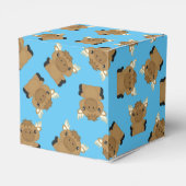 Moose Baby Shower Blue Boy Geschenkschachtel (Rückseite)