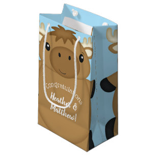 Moose Baby Shower Blue Boy Kleine Geschenktüte