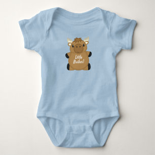 Moose Baby Shower Blue Boy Strampler