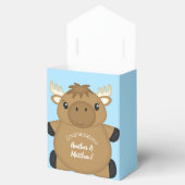 Moose Baby Shower Blue Geschenkschachtel (Geöffnet)