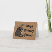 Moose Birthday Card Karte (Vorderseite)