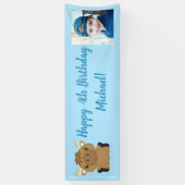 Moose Birthday Party Foto Banner (Vertikal)