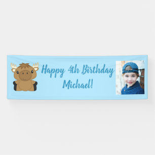 Moose Birthday Party Foto Banner