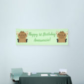 Moose Birthday Party Green Banner (Messeveranstaltung)