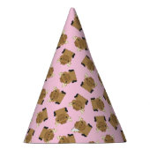 Moose Birthday Party Pink Partyhütchen (Rechts)