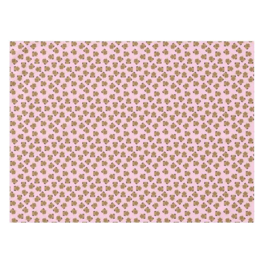 Moose Birthday Party Pink Tischdecke (Vorderseite (Horizontal))