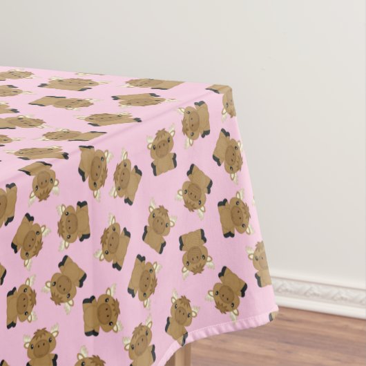 Moose Birthday Party Pink Tischdecke (Beispiel)