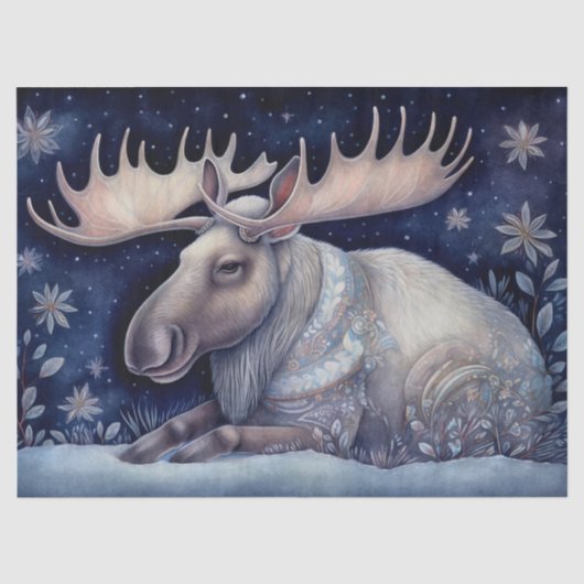 Moose Boho Mystical Art Seidenpapier (Vorderseite)