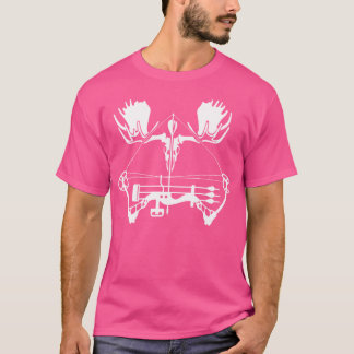 Moose Bow Hunting Archery Illustration Hunter T-Shirt