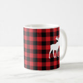 Moose Buffalo Karo  Kaffee Tasse (VorderseiteRechts)