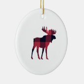 Moose Buffalo Karo Keramik Keramik Ornament (Rechts)