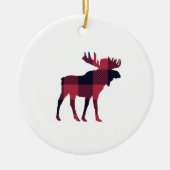 Moose Buffalo Karo Keramik Keramik Ornament (Vorne)