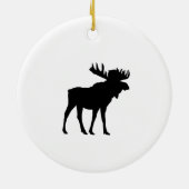 Moose Buffalo Karo Keramik Keramik Ornament (Hinten)