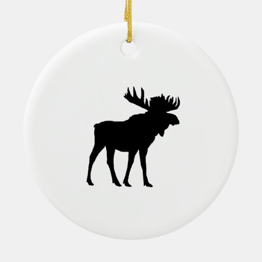 Moose Buffalo Karo Keramik Keramik Ornament (Hinten)