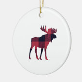 Moose Buffalo Karo Keramik Ornament (Links)