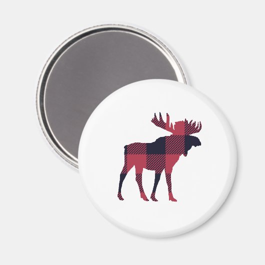 Moose Buffalo Karo Mountain Magnet (Vorderseite/Rückseite)