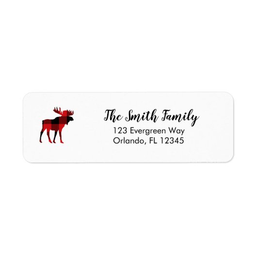 Moose Buffalo Karo Wilderness Address Label (Vorne)