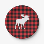 Moose Buffalo Karo Wilderness Cabin Pappteller (Vorderseite)