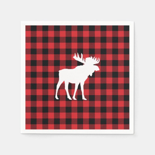 Moose Buffalo Karo Wilderness Cabin Serviette (Vorderseite)