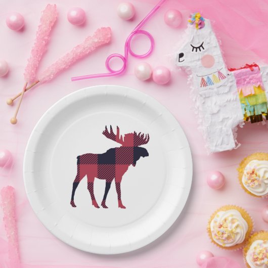 Moose Buffalo Karo Wilderness Pappteller (Party)