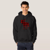 Moose Buffalo Red Kariert Hoodie (Vorne ganz)