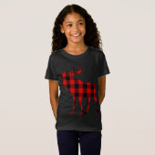 Moose Buffalo Red Kariert T-Shirt (Vorne ganz)
