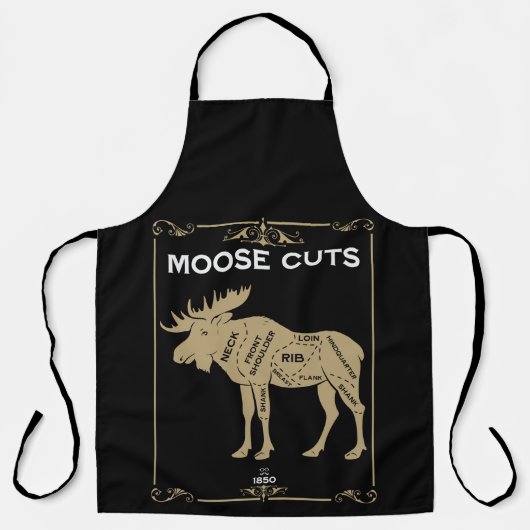 Moose Butler Cut Chart Schürze (Vorderseite)