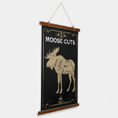 Moose Butler Cut Chart Wandteppich Mit Holzrahmen (Gewinkelt)