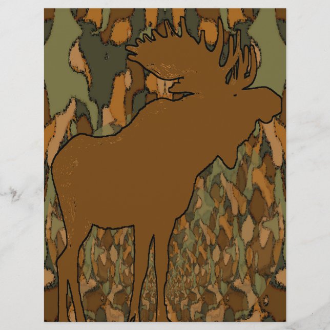 Moose Camouflage Einladungen (Vorderseite)
