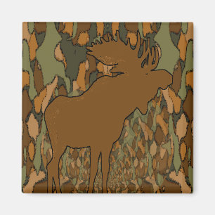 Moose Camouflage Geschenke und Einladungen Magnet