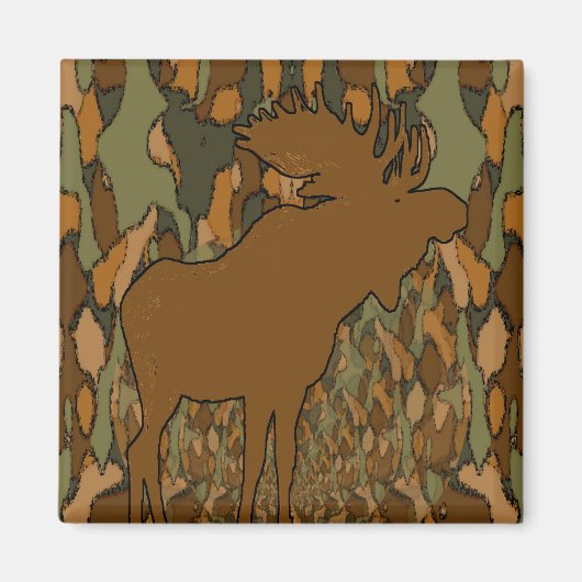 Moose Camouflage Geschenke und Einladungen Magnet (Vorne)