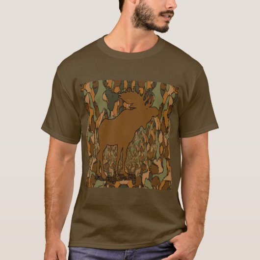 Moose Camouflage Geschenke und Einladungen T-Shirt