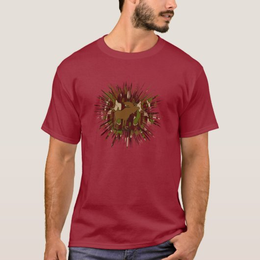 Moose Camouflage Geschenke und Einladungen T-Shirt (Vorderseite)