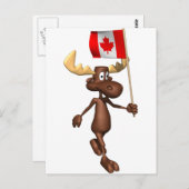 Moose Canada Postkarte (Vorne/Hinten)