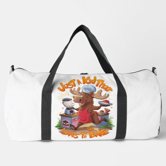 Moose Chef Backing by the Stove Duffle Bag (Vorderseite)