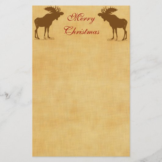 Moose Christmas Briefpapier (Vorderseite)