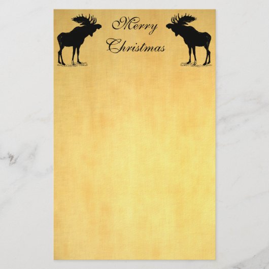 Moose Christmas Briefpapier (Vorderseite)