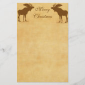 Moose Christmas Briefpapier (Vorderseite)