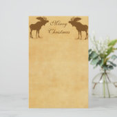 Moose Christmas Briefpapier (Stehend Vorderseite)