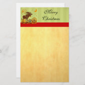 Moose Christmas Briefpapier (Vorne/Hinten)