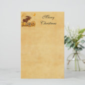Moose Christmas Briefpapier (Stehend Vorderseite)
