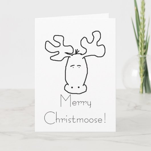 Moose Christmas Card Feiertagskarte (Vorderseite)