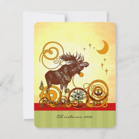 Moose Christmas Einladung (Rückseite)