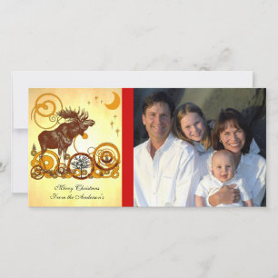 Moose Christmas Feiertagskarte